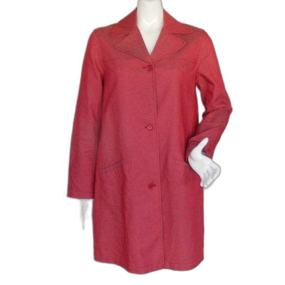 OLD NAVY Maternity Coat, M, Trench, Dusty red, Pockets, Buttons - Picture 1 of 11